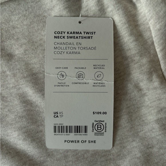 Athleta || Cozy Karma Twist Neck Sweatshirt - Picture 8 of 8